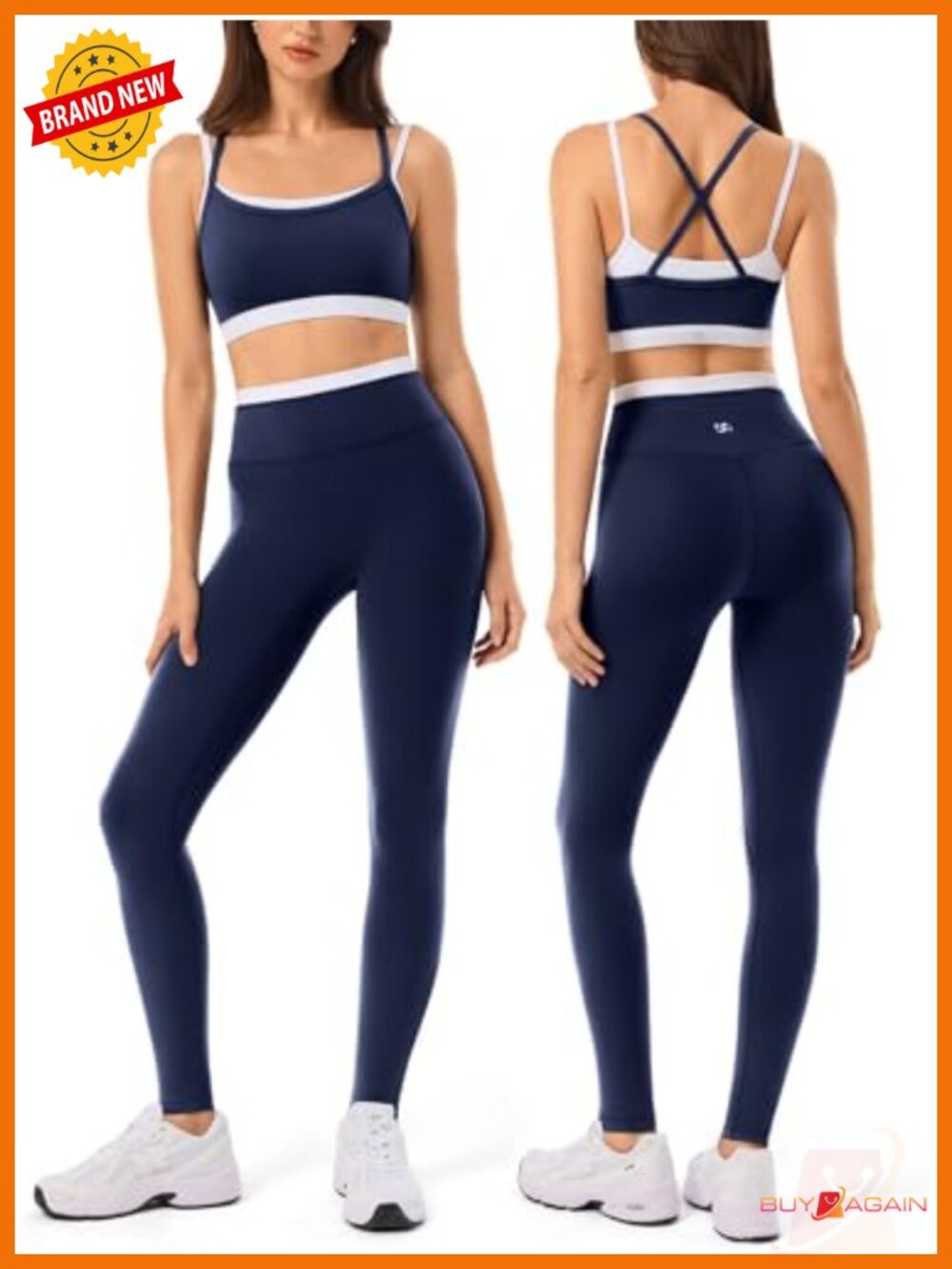 2 Piece Workout Set Seamless Leggings Padded Sports Bra Yoga Outfit